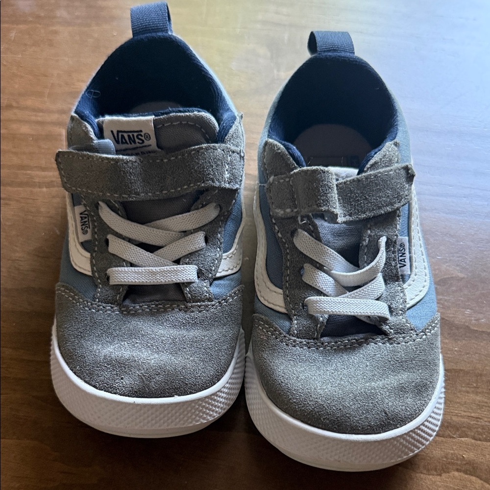 Vans ultra range Kids Gray and Blue Suede Low-Top Sneakers toddler boy